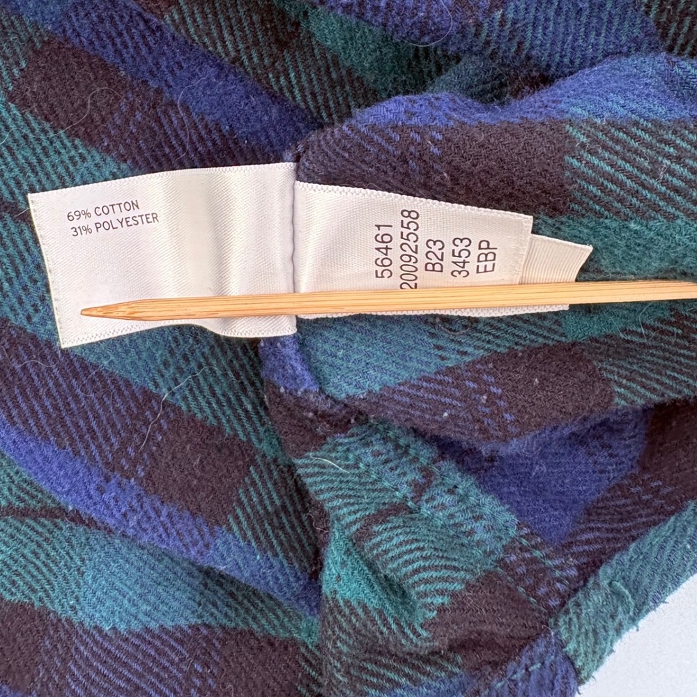 Duluth Trading Co Flannel Shirt Womens S Blue Green Plaid Button Down Utility - Picture 6 of 7